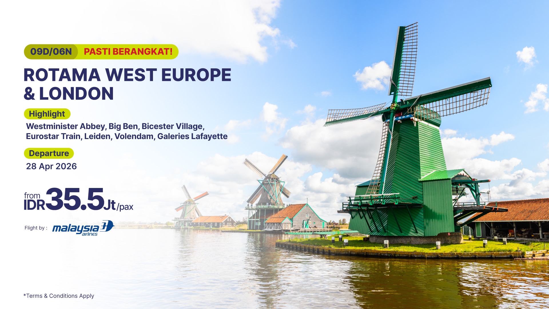 9D/6N Rotama West Europe & London-banner